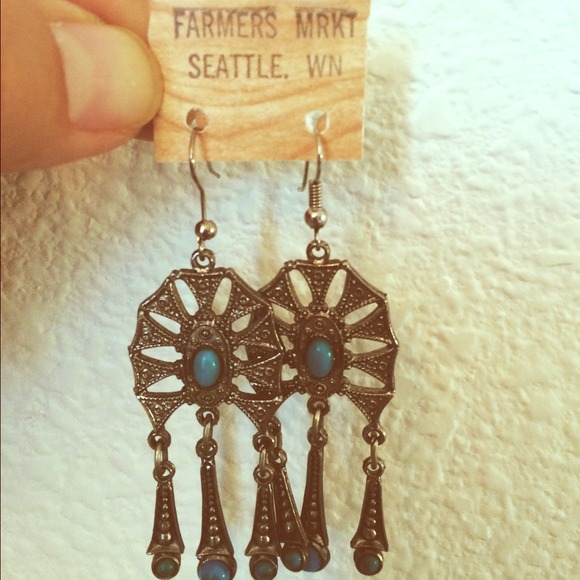 Silver Turquoise Earrings