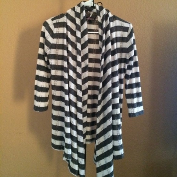 Gray & White Cardigan!