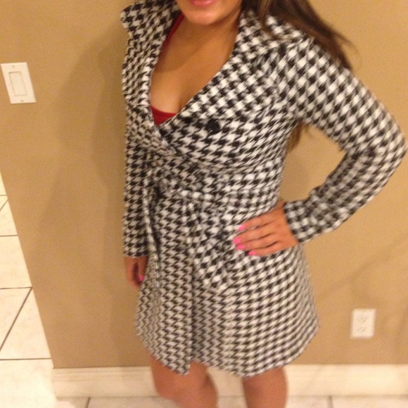 Black and white coat