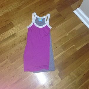 C & C pink white and grey tank top