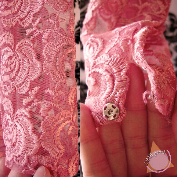 Exquisite Vintage Rose Pink Cocktail Lace A+line - Picture 3 of 3