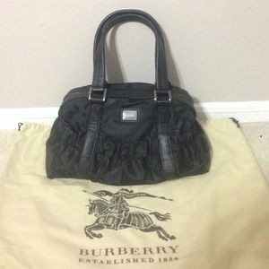 Black Burberry Shoulder Handbag