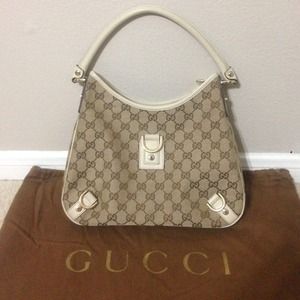 Gucci Abbey D-Ring Monogram Hobo Shoulder Bag