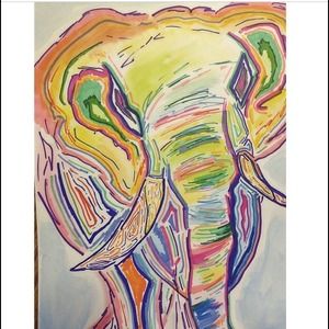 Picture on an Elephant for Room Decor 💗