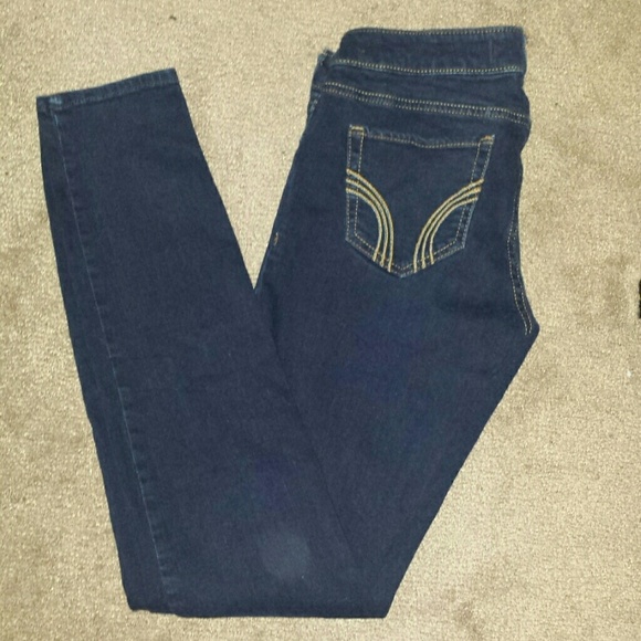 Blue Hollister skinny jeans