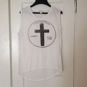 F21 white tank top