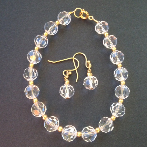 14k GP Beautiful Crystal Set
