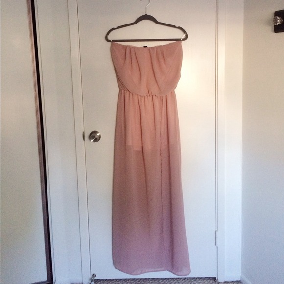 Blush maxi dress