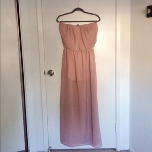 Blush maxi dress