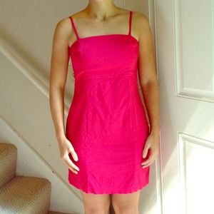 Express solid pink dress.