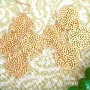 Gold Delicate Filigree Earrings