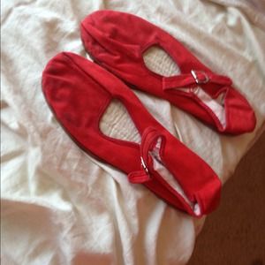 red Mary Janes