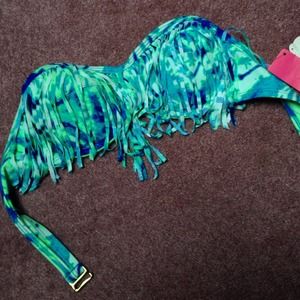Xhilaration tyedye fringe bikini top