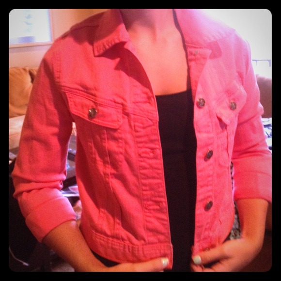 coral jean jacket