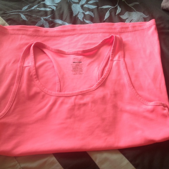 Neon pink workout top