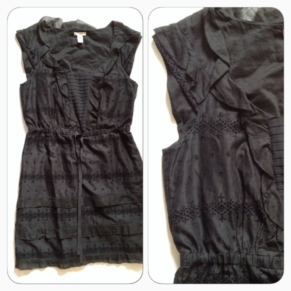 J. Crew Dresses & Skirts - J. Crew Black cotton eyelet dress. New.