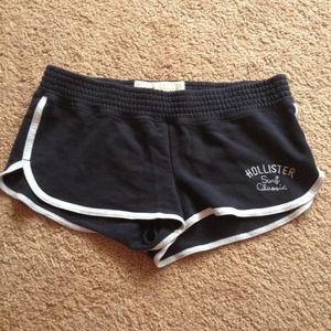 Navy blue and white hollister shorts