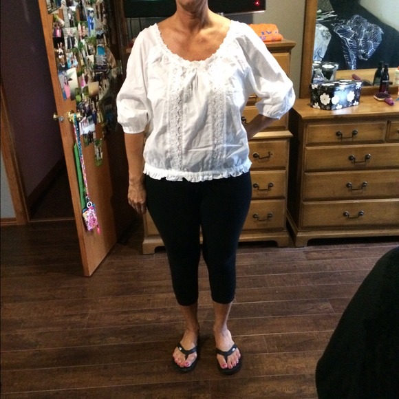 Victoria's Secret white shirt.