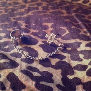 Cross cuff earring