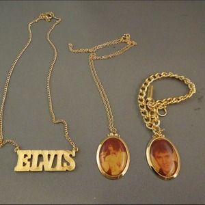 Lots of 3 Elvis Presley necklace pendant