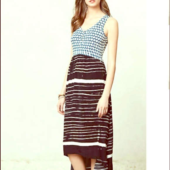 Anthropologie high low maxi dress
