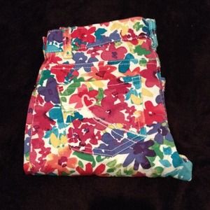 Girls flowered skinny jeans