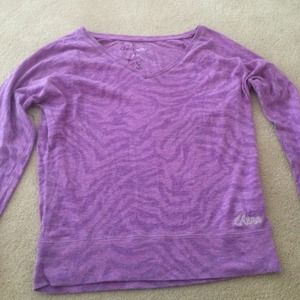 Aeropostale purple zebra print longsleeve