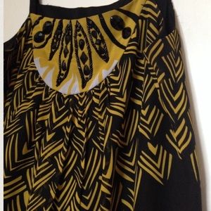 🚫RESERVED🚫Black/Mustard Embellished Tank