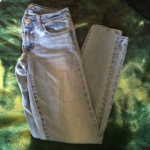 American eagle light wash jeggings