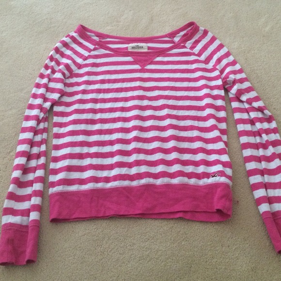 PINK AND WHITE STRIPED LONGSLEEVE