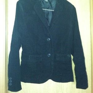 Black Corduroy Look Blazer, Size 12