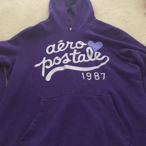 Purple aeropostale pull over hoodie