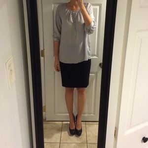 *bundle* J. Crew blouse and M+O cardigan
