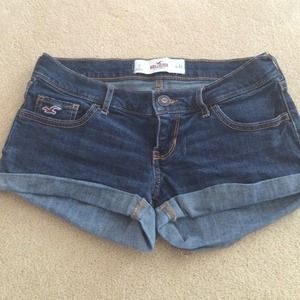 Denim hollister shorts