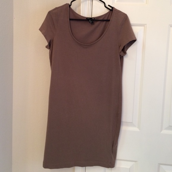 Brown T-shirt dress