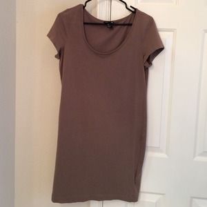 Brown T-shirt dress