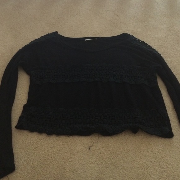 Black lace sweater