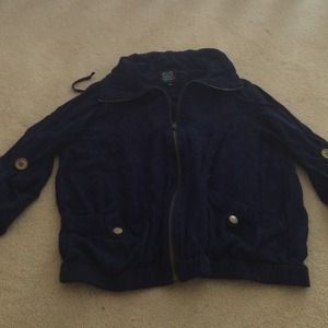 Blue zip up jacket
