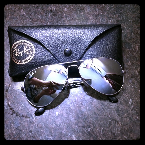 Rayban polarized aviator sunglasses