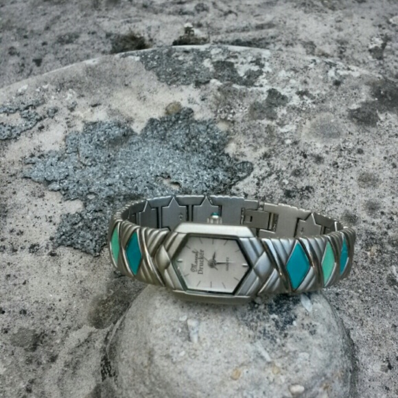 Enamel green blue MARCEL DRUCKER watch - Picture 1 of 1