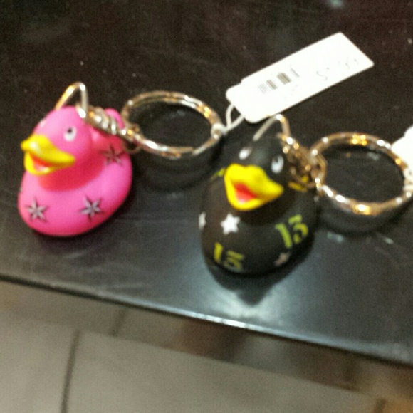 Designer rubber ducky key chains