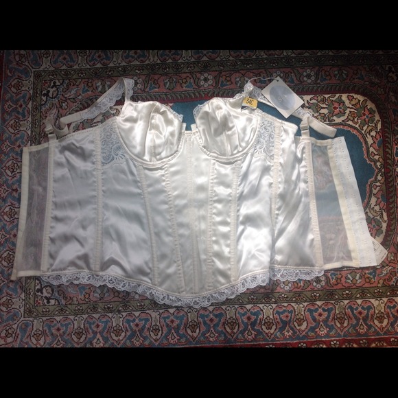 🎉HP🎉Napier Ivory Silk 34C Bustier Neiman Marcus - Picture 2 of 3