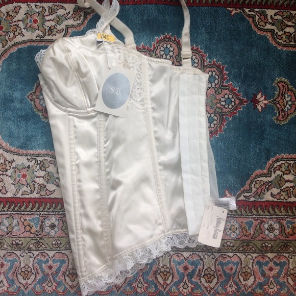 🎉HP🎉Napier Ivory Silk 34C Bustier Neiman Marcus - Picture 3 of 3