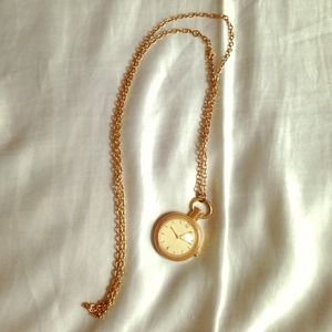 Long dangly watch necklace