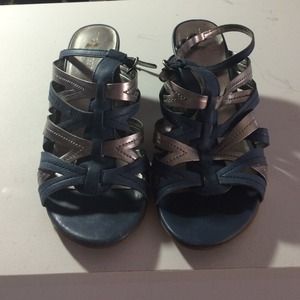 BLUE AND SILVER WEDGES