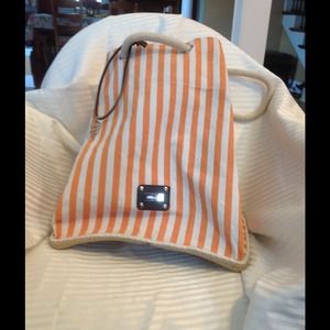NWOT Saldarini 1882 Tote - orange and white