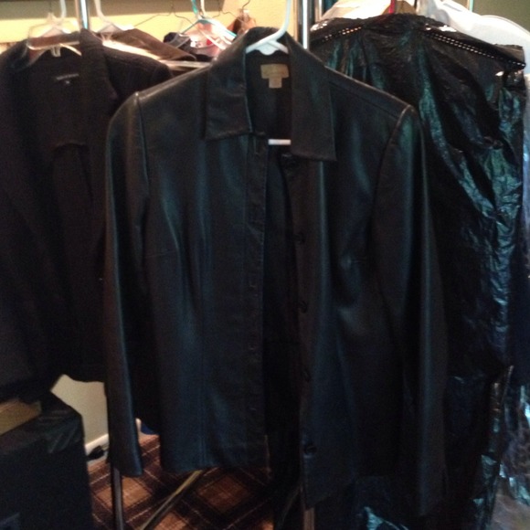 Leather jacket black - Picture 1 of 3