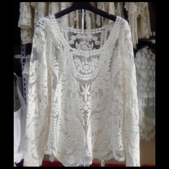 White Lace Blouse ❤️ - Picture 2 of 2