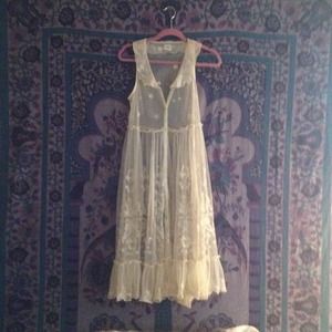 Free People Gorgeous Embroidered Lace Dress