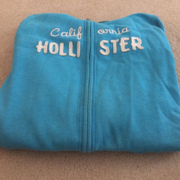 Hooded hollister jacket blue